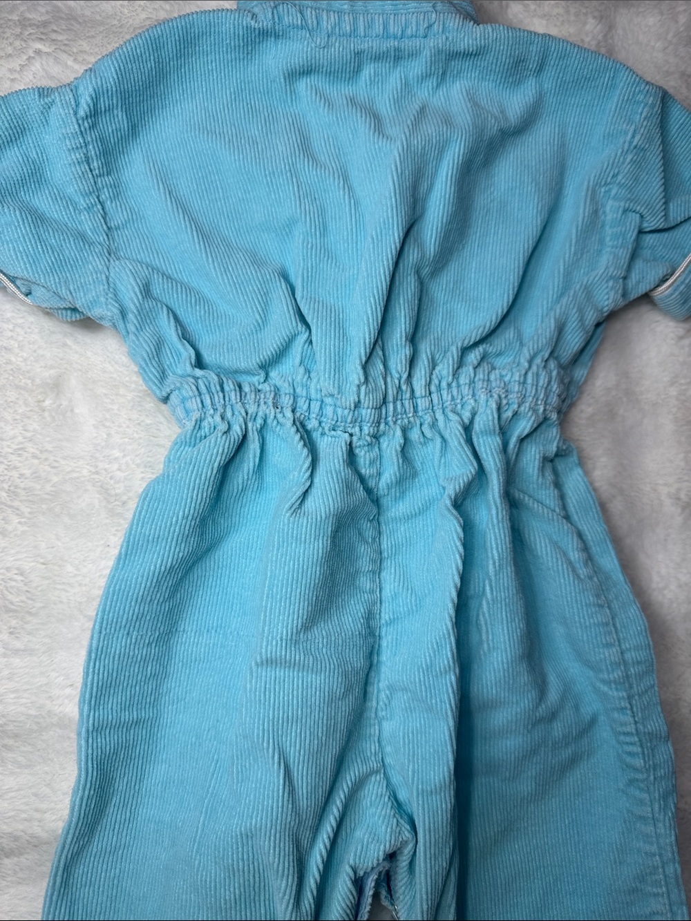 Vintage Mineto Corduroy Jumper One Piece Baby Blue Zip Up 6-9 Months - Picture 13 of 13
